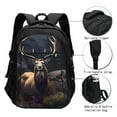 thumbnail image 3 of Salouo Regal Stag In Forest Pattern Extra Large Travel Laptop,Backpack with USB Charging Port College Backpack Business Work Bag Casual Daypack Fits for Men & Women, 3 of 7