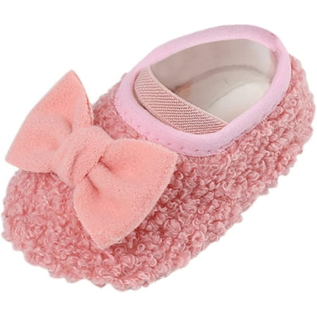

QWZNDZGR Baby Booties Infant Newborn Boys Girls Slippers Soft Bottom Warm Cartoon Socks Crib Shoes Ankle Boots Crib Shoes
