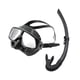 thumbnail image 4 of Conjunto de snorkel, máscara de natación profesional con cubierta para la nariz, gafas de natación ligeras Negro, 4 of 8