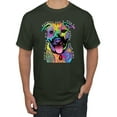 thumbnail image 1 of Don't Judge My Pitbull I Won't Judge Your Kids Funny Dog Lover Men's Graphic T-Shirt, Forest Green, Large, 1 of 3