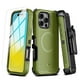 thumbnail image 1 of Funda Case MYBAT Maverick Mag clip para iPhone 16 PRO MAX - Verde con mica, 1 of 10