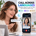 thumbnail image 6 of Genxenon Bluetooth AI Glasses,No-Subscription AI Translation,Free App Powered By Chatgpt,Real-Time Translation,AI Voice Assistant,Photochromic Purple Sunglasses,Pink Rectangle for Women, 6 of 11