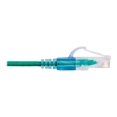 thumbnail image 2 of Monoprice SlimRun - Patch cable - RJ-45 (M) to RJ-45 (M) - 2 ft - UTP - CAT 6a - booted, snagless - green (pack of 10), 2 of 4