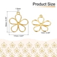 thumbnail image 2 of 100 Pcs Charm de Flor Hueca Pendientes de Marco de Bisel Abierto para Fabricación de Joyas de Resina Accesorios de Collar Pulsera Artesanías DIY Tono Dorado, 2 of 6
