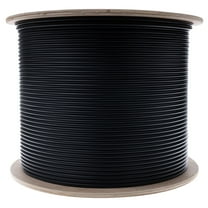 Armored 6 Strand Indoor/Outdoor Fiber Optic Distribution Cable, 10Gbit, OM3 50/125 Multimode, Corning Optical Fiber, Riser Rated, Black, Spool, 500 foot