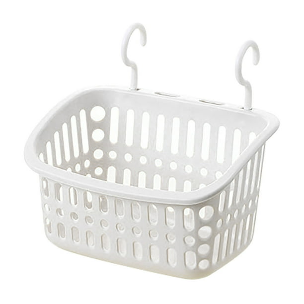 Xihbxyly Cesta Colgante de Plástico, Organizador de Baño Que Ahorra Espacio, Material Pp Duradero, Gancho para Fácil Montaje, Solución de Almacenamiento Multiusos, Ducha, Cocina, Gris Blanco, Albaric