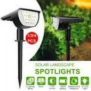 LITOM Solar Landscape Spotlights,2-in-1,IP67 Waterproof for Yard Garden Porch Walkway Patio, 32 LED,White Light,1 Pcs