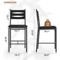 thumbnail image 2 of EastVita Set of 4 Wooden Bar Stools with Faux Leather Upholstery, Back & Footrest, Thick Cushions, Counter Height Bar Stools for Kitchen Island, 2 of 7
