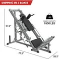 SPART Leg Press Hack Squat Machine, Professional Adjustable Leg Exercise Machine with Linear