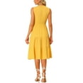thumbnail image 3 of INSPIRE CHIC Lace Insert Sundress for Women’s Casual V Neck Sleeveless Tiered Midi Tank Dress, 3 of 5