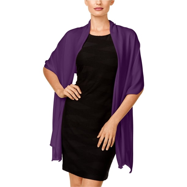 INC Abrigo de satén para mujer, morado, largo (60 in y más)