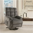 thumbnail image 2 of JERFIT Power Lift Recliner Chair with Massage and Heat, Velvet Upholstery, Electric Reclining Sofa for Elderly, Grey, 2 of 8