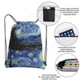 thumbnail image 2 of Sigee The Starry Night for Drawstring Zipper Backpack ,Waterproof, Durable, Lightweight Gym Bag for Sports, 2 of 5