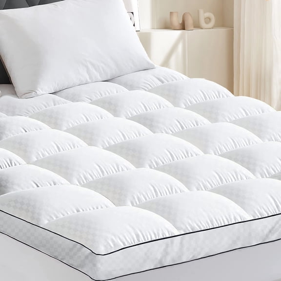 Extra Thick Mattress Topper, California King Cooling Mattress Pad Cover for Back Pain Relief, Fits 8-21 Inch Deep Pocket, Soft Noiseless
