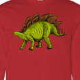 thumbnail image 4 of Inktastic Smiling Stegosaurus Long Sleeve T-Shirt, 4 of 5