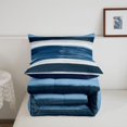 thumbnail image 5 of Homewish Grunge Blue Lines Twin Comforter Sets,Abstract Aesthetic Bedding Set,Navy Blue Reversible,2 Pieces,1 Comforter and 1 Pillowcase, 5 of 7