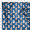 thumbnail image 4 of Soimoi Blue Poly Georgette Fabric Cat & Fox Kids Decor Fabric Printed Yard 42 Inch Wide, 4 of 6