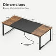 thumbnail image 3 of Huuger 71 x 31.5 Inch Desk with Power Outlets & USB-C, 1.2 Inch Thicker Desktop, Robust Metal Tubes, Deep Computer Desk, Heavy Duty Office Desk, Work Desk, Rustic Brown and Black, 3 of 9