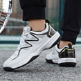 thumbnail image 4 of Rokment Couples Running Walking Tennis Shoes for Women Men Unisex Breathable Mesh Basketball Volleyball Badminton Training Sneakers Black Size 9, 4 of 7