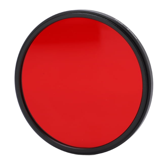 Filtre Rouge 67mm Al, Rehaussant les Tons Rouges dans l'Image, Rendant la Scène Plus Vive et Superposée avec Installation de Filetage pour Objectif