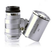 FleinngHoz 60X Handheld Magnifying Glass Mini Pocket Microscope with LED Light