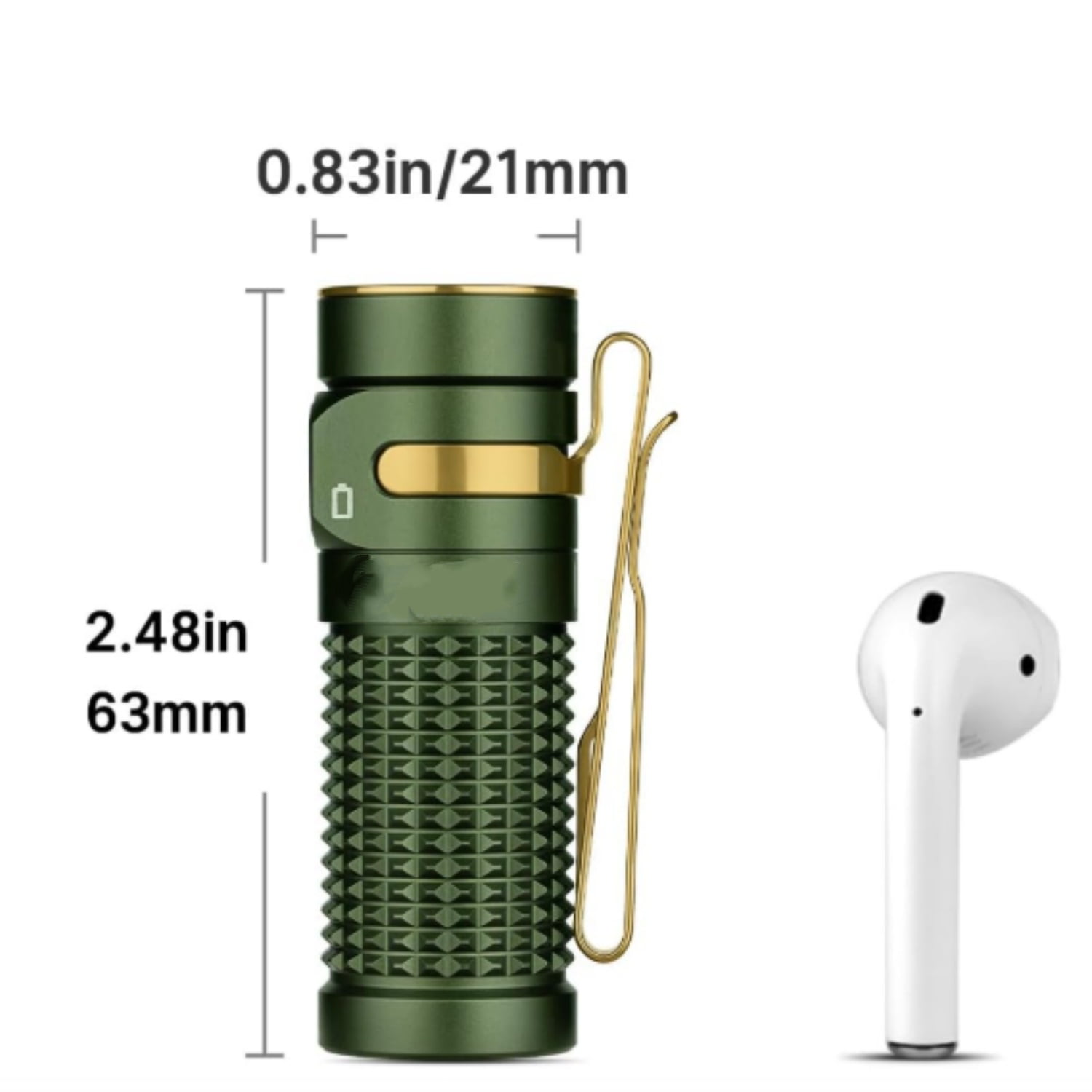 4 Rechargeable EDC Flashlight, LED Pocket Light 1300 Lumens with Magnetic Charging Cable, 6 Modes, IPX8 Waterproof Powerful Bright Flashlight for Home, Camping and Emergencies