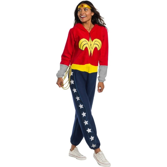 DC Comics Wonder Woman Comfy Wear Costume for Adults by Rubies, Women's Large