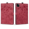 thumbnail image 2 of Case for iPad Air 11 (M3 2025 / M2 2024) iPad Air 4 & 5 10.9 inch (2020/2022) with Stand, Card Slot, Auto Wake/Sleep, Embossed Cat PU Leather Folio Cover with Pen Holder, Red, 2 of 7