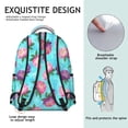 thumbnail image 5 of Pioneer Flower Floral Print Pattern Backpack for School, Cute School Bag with Adjustable Shoulder Straps and Padded Back, 15.3"x11"x7.1", 5 of 5