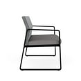 thumbnail image 4 of Gansett Reception Waiting Room Healthcare Loveseat / Black Steel / Gray / Gray, 4 of 7