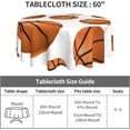 thumbnail image 3 of Basketball Tablecloth Round Table Cloths 60 Inch Wrinkle Resistant Picnic Table Covers Washable Polyester for Holiday Kitchen Party Picnic, 3 of 6