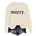 thumbnail image 1 of WEAIXIMIUNG Sweat-Shirt pour Enseignant Grande Taille Manches Longues Col Rond Imprimé de Noël Léger Hoodie, 1 of 5