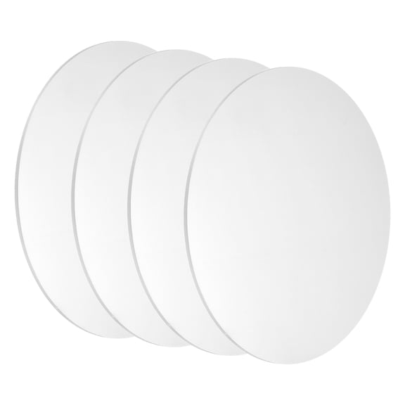 Uxcell 4Pcs Aluminum Disc, 6"(150mm) Diameter 0.04"(1mm) Thickness Round Aluminum Sheets 5052 Aluminum Circle Plates for Metal Stamping