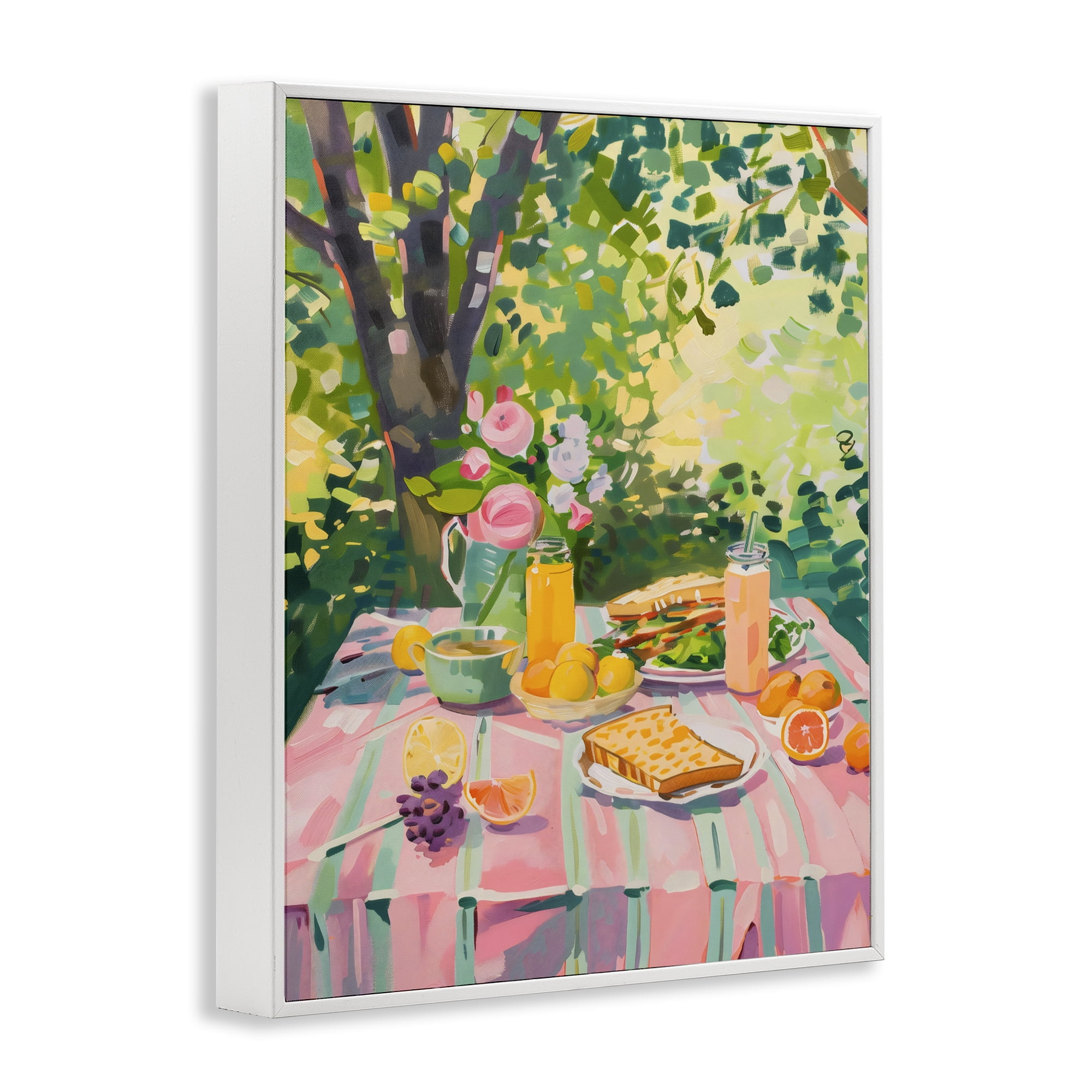 Stupell Industries Breakfast Picnic in Garden White Framed Giclee Art, design by The Prints Vibe