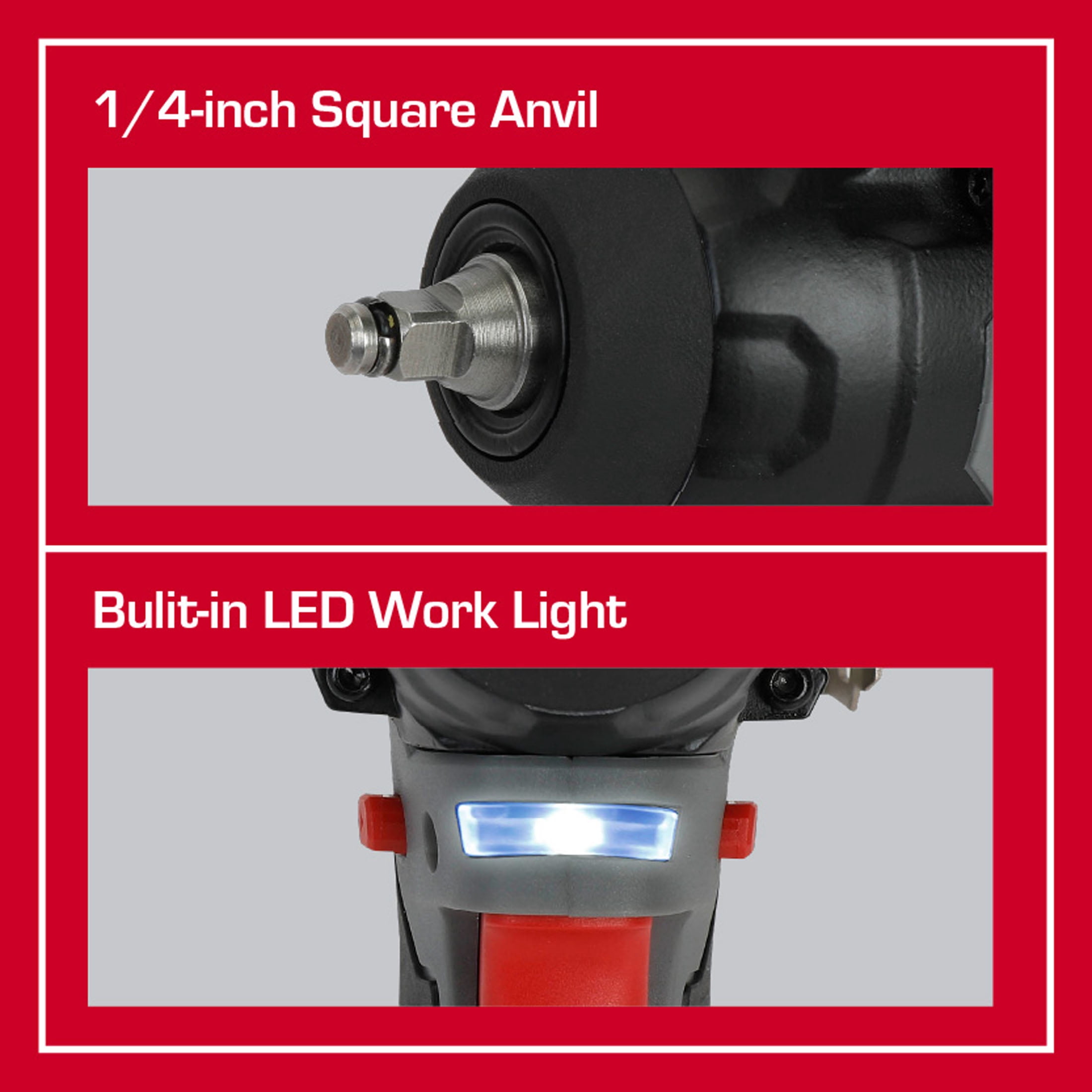 Hyper Tough 12V Brushless 1/4-inch Impact Wrench with 2.0Ah Battery