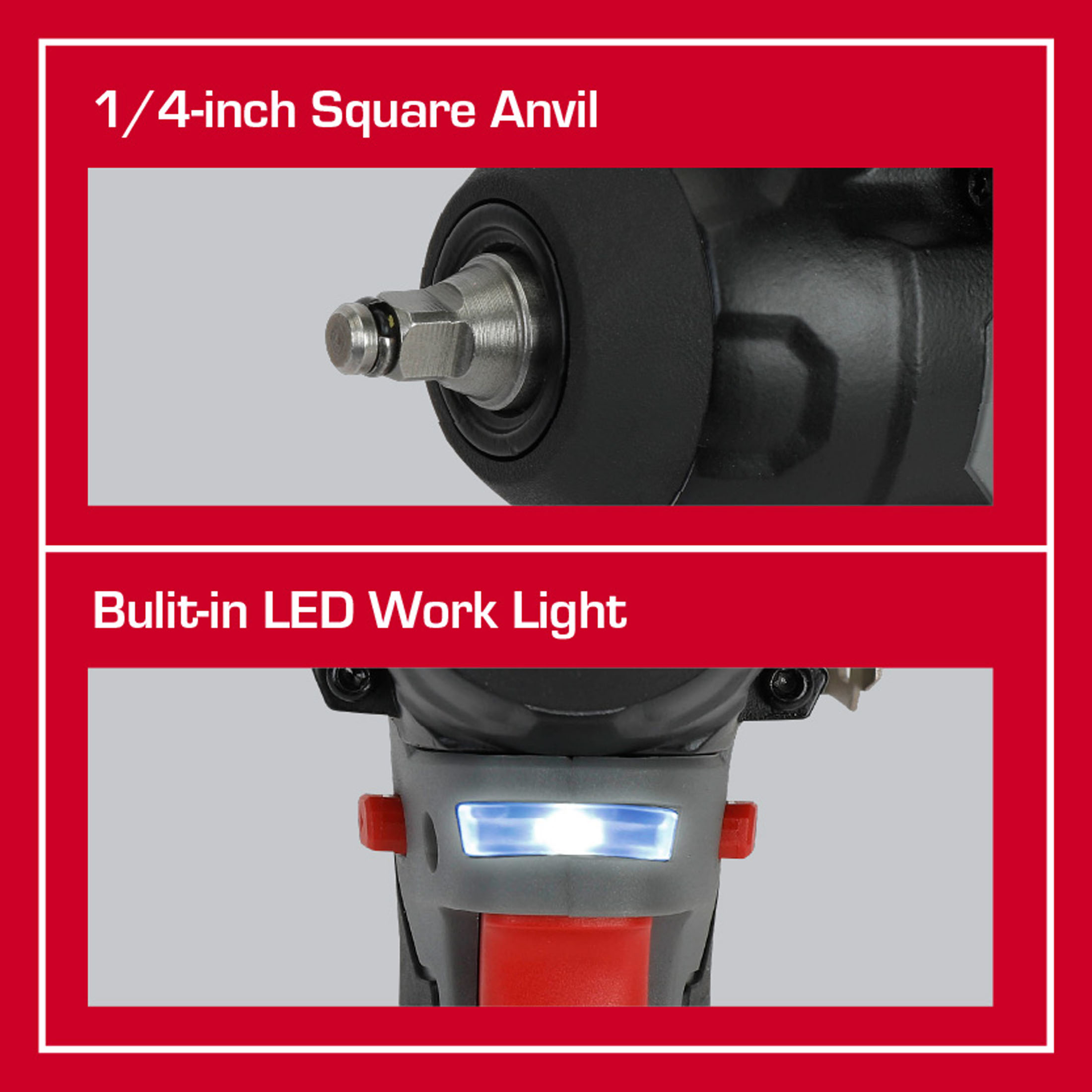 Llave de Impacto de 1/4 Pulgada sin Escobillas de 12V con Batería de 2.0Ah Hyper Tough 8