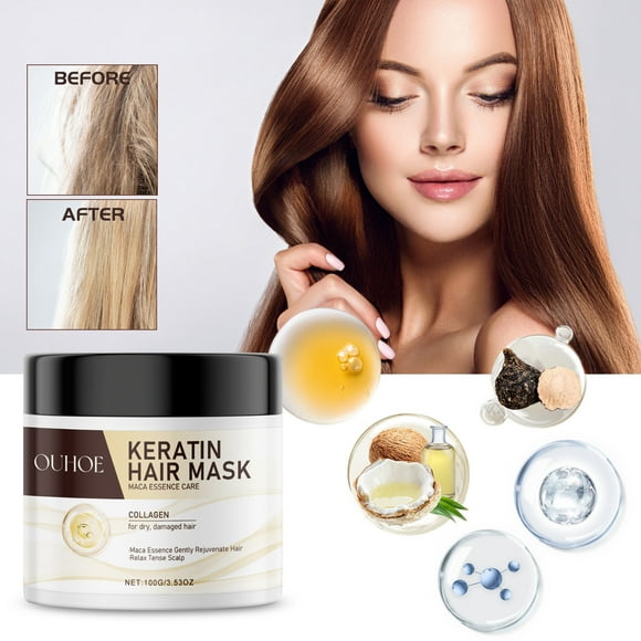 Xihbxyly Keratin Hair Mask Hair Repair Conditioning Argan Oil Hair Mask For Dry Damaged Hair All Hair Types 100g Flash Deals
