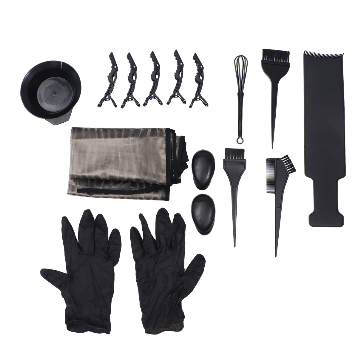 Monyance Hair Brush 15pcs Hair Dye Salon Tool Set with Cape, Bowl, Brush & Ear Cover(13.78X3.39X0.2Inches)