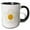 Black/White, variant on 3drose, Smiling and Cute Daisy Flower, 11oz Two-tone Yellow Mug