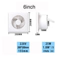 thumbnail image 2 of 4/6/8 Inch Silent Exhaust Fan Ventilation Vents Vents Fan Range Hood Extractor Fan Ventilator Bathroom Kitchen Toilet ,Powerful and Efficient, 2 of 7