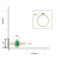 thumbnail image 6 of ANGARA Natural Pear Emerald and Diamond Halo Split Shank Ring in 14K Rose Gold for Women (Size-7x5mm) | May Birthstone, Birthday, Anniversary, Jewelry Gift for Women | Natural Emerald Ring, 6 of 10