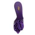 thumbnail image 2 of FSJ Women Sexy Charming Rose Floral Heel Sandals Clear PVC Band Crystal Chunky Heel Pointed Peep Toe Slip On Mules Party Prom Shoes Size 7 Purple, 2 of 4