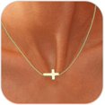 thumbnail image 1 of Cross Necklace for Women Cross Pendant Necklace Delicate Christian Jewelry Minimalist Faith Easter Basket Gifts, 1 of 4