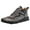 Grey, variant on Akiihool Boots for Men Men's Ankle Boots Square Toe Side Zipper Block Heel Mid Calf Low Heeled Short Booties (Grey,11.5)