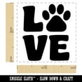 thumbnail image 2 of Love Stacked Paw Print Self-Inking Rubber Stamp Ink Stamper - Orange Ink - Small 1 Inch, 2 of 7