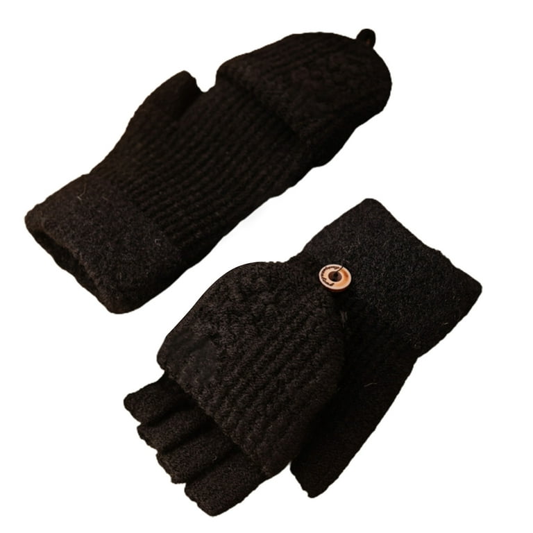 Warm Winter Girls\' Weather Teens Kids Convertible Knit Flip with Glove Gloves Gloves Knitted Mitten Cold Top Mittens Soft Gloves Fingerless Cover Children for Kids Boys\'