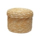 thumbnail image 1 of Billuyoard Cesta de almacenamiento con tapa, caja de almacenamiento hecha a mano Pastoral tejida de paja, cestas de mimbre para ahorrar espacio, Almacenamiento y organización del hogar Redondo Grande, 1 of 6