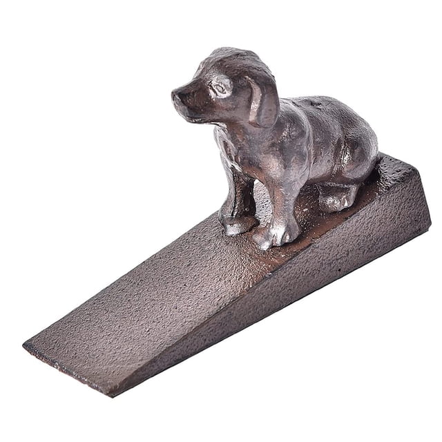 Sungmor Tope de Puerta en Cuña de Hierro Fundido para Perros, Color Marrón Rústico, 1pza