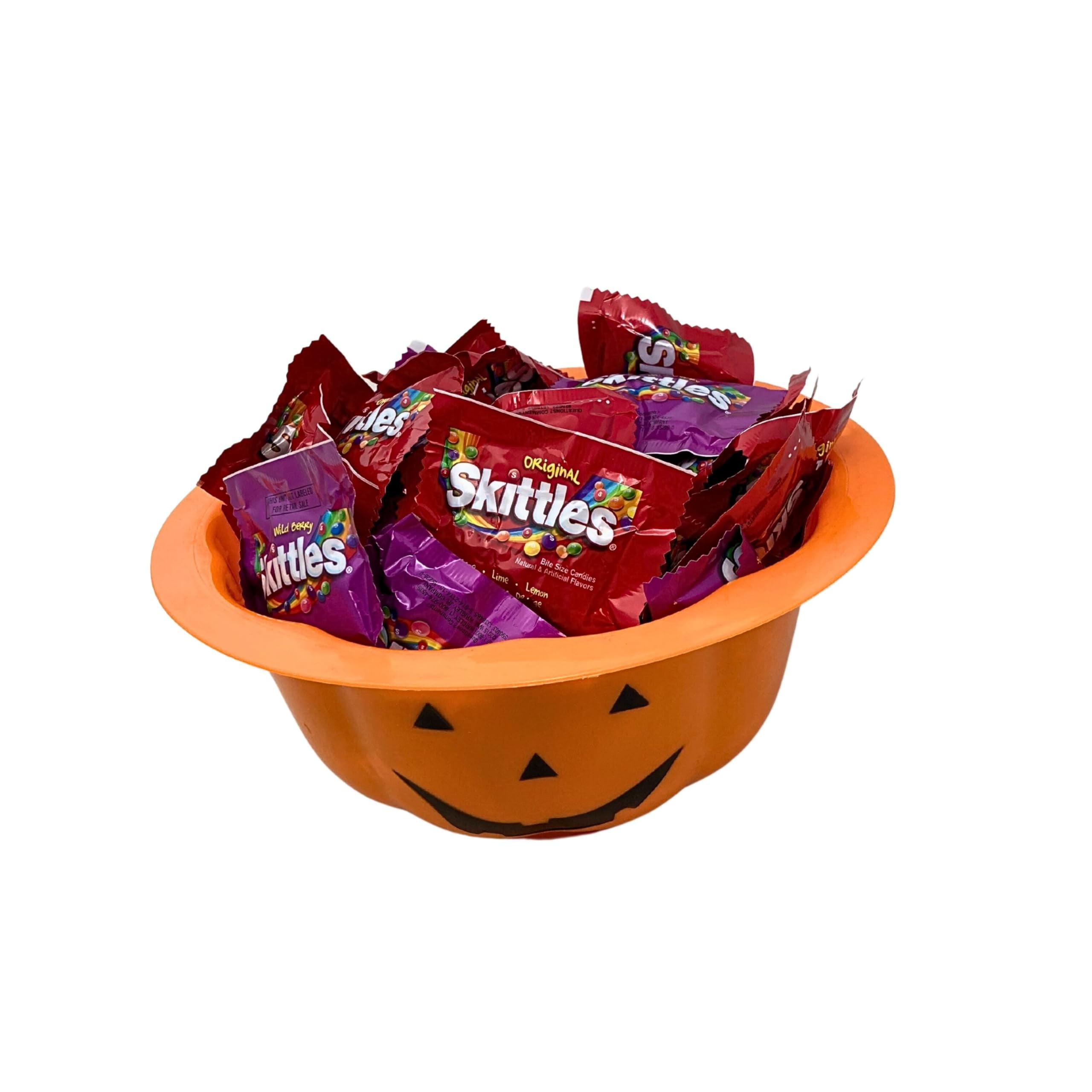 Klub Bulk Skittles Candy Assortment -1lb-Wild Berry & Original Flavor Skittles Candy Coated Fruit Chew Bites Individually Wrapped Mini Packs- Bulk Party Size Variety Pack (16-Oz)