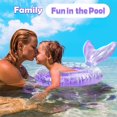 thumbnail image 6 of HEY! SPLASH Mermaid Pool Float, Mermaid Tail Shaped Pool Swimming Float Tube Ring Floatie, Summer Water Fun Beach Party Swimming Pool Toys for Kids Children Adults Water Activities, 6 of 8